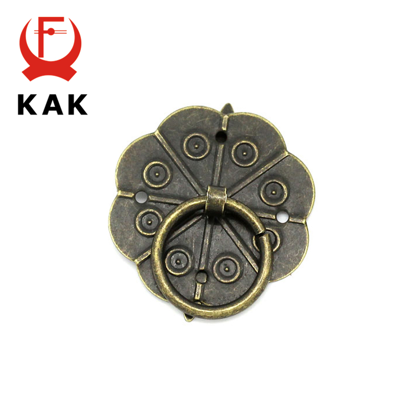 Furniture Hardware Photos - KAK 10pcs คลาสสิกโทนสีบรอนซ์ Quincunx ลิ้นชักตู้โต๊ะประตูดึงมือจับลูกบิดเฟอร์นิเจอร์จับฮาร์ดแวร์สกรู