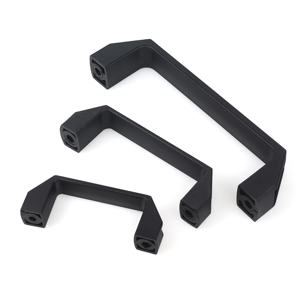 Furniture Hardware Factory - มือจับประตูพลาสติกไนลอนสีดำแบบ V Slot จำนวน 4 ชิ้น/ชุด