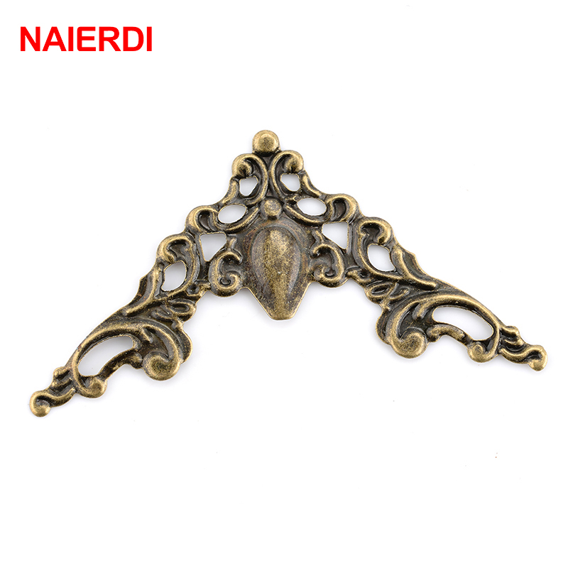 Furniture Hardware Photos - NAlERDI กล่องโลหะโบราณวงเล็บมุม 40mm Book สำหรับเมนูวางตกแต่ง Protector