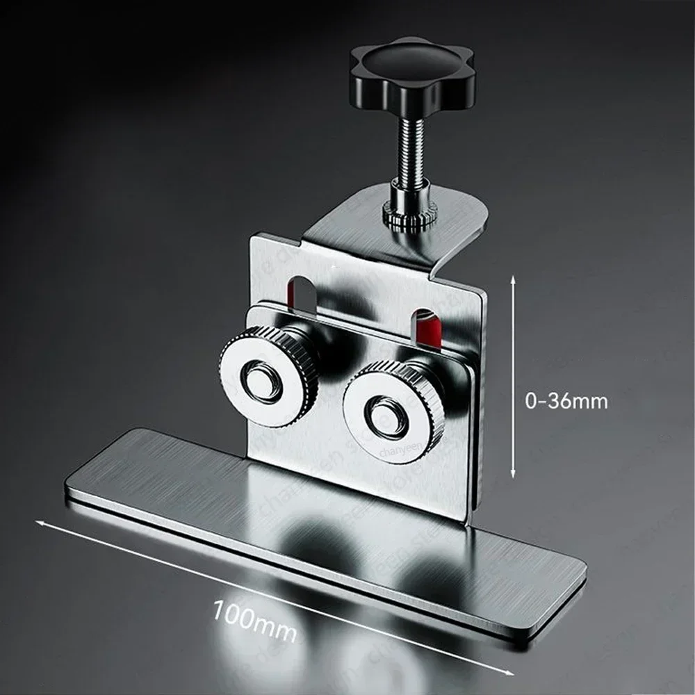 Furniture Hardware Parts - ตัวหนีบจัดตำแหน่งตู้ไม้ สแตนเลส สำหรับยึดหน้าบานลิ้นชัก พร้อมสกรูปรับระดับ อุปกรณ์ประกอบเฟอร์นิเจอร์