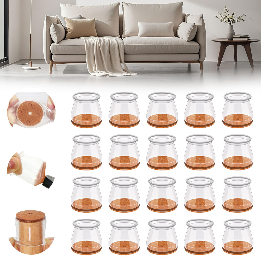 Furniture Hardware Legs - ปลอกขาเก้าอี้ซิลิโคน 24-36 ชิ้น ป้องกันรอยขีดข่วน ปลอกหุ้มขาโต๊ะ เฟอร์นิเจอร์