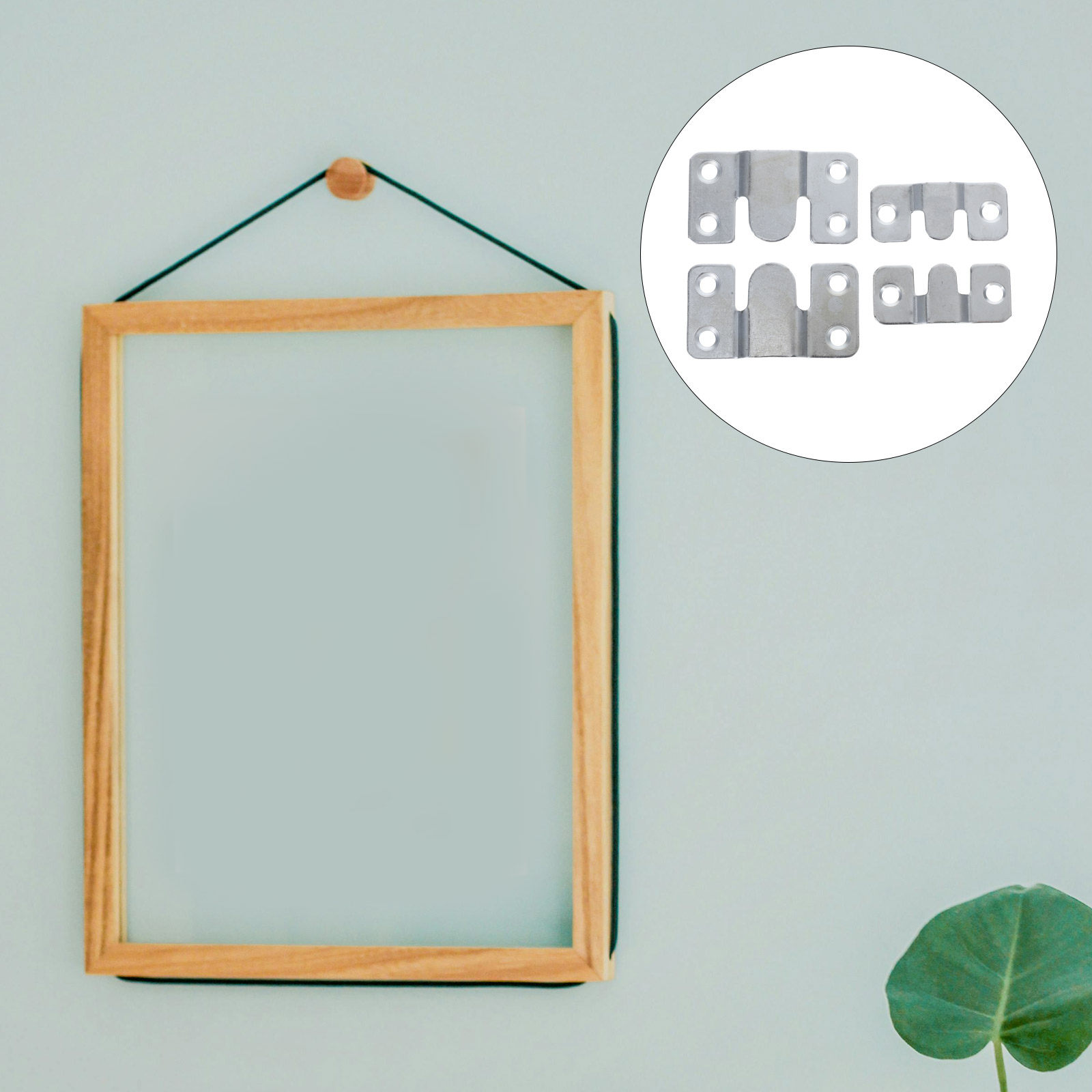 Furniture Hardware Photos - ชุดแขวนรูปภาพแบบหนีบ 4 ชิ้น แข็งแรงทนทาน สำหรับกรอบรูป งานศิลปะติดผนัง