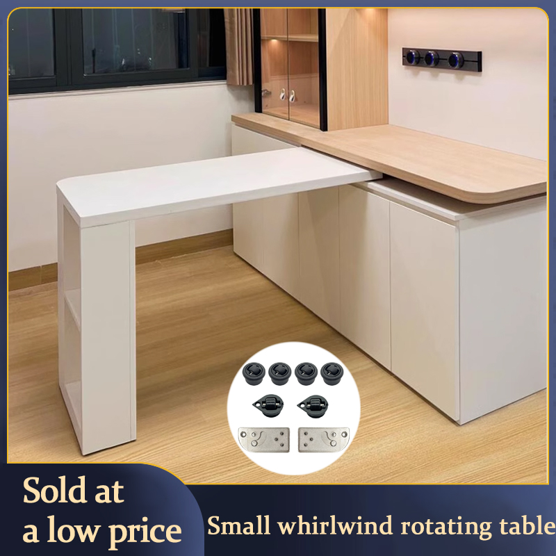 Furniture Hardware Parts - ลมกรดขนาดเล็กโต๊ะหมุนฮาร์ดแวร์เคาน์เตอร์พับ 90 องศามัลติฟังก์ชั่โต๊ะรับประทานอาหารเฟอร์นิเจอร์การเชื่อมต่อชิ้นส่วน