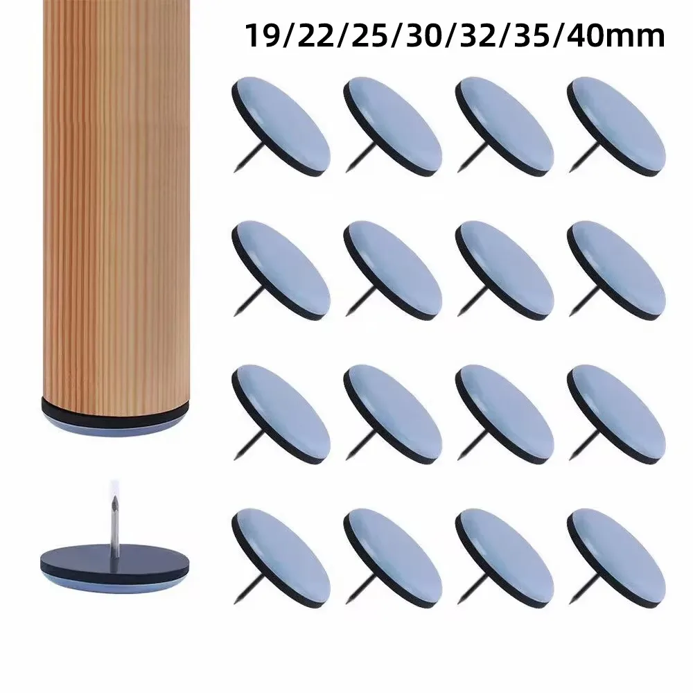 Furniture Hardware Legs - 16/19/22/25/32/38 มม.โต๊ะเก้าอี้เท้า Sliders รอบขาเฟอร์นิเจอร์แผ่นสกรูตู้โซฟา Glides ชั้นป้องกัน