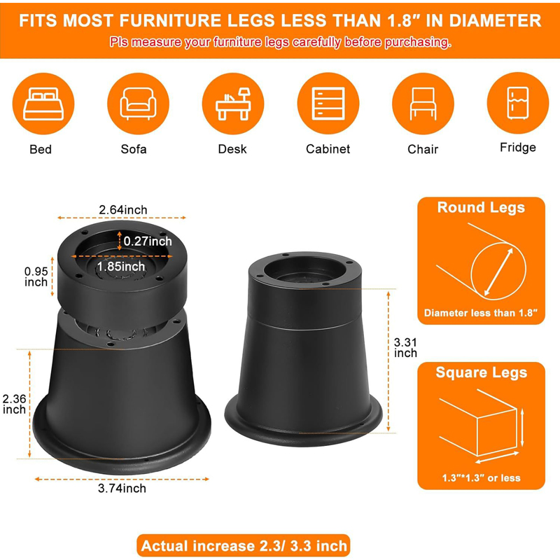 4 ชิ้น Heavy Duty เฟอร์นิเจอร์ - Furniture Hardware Legs บทวิจารณ์และราคา