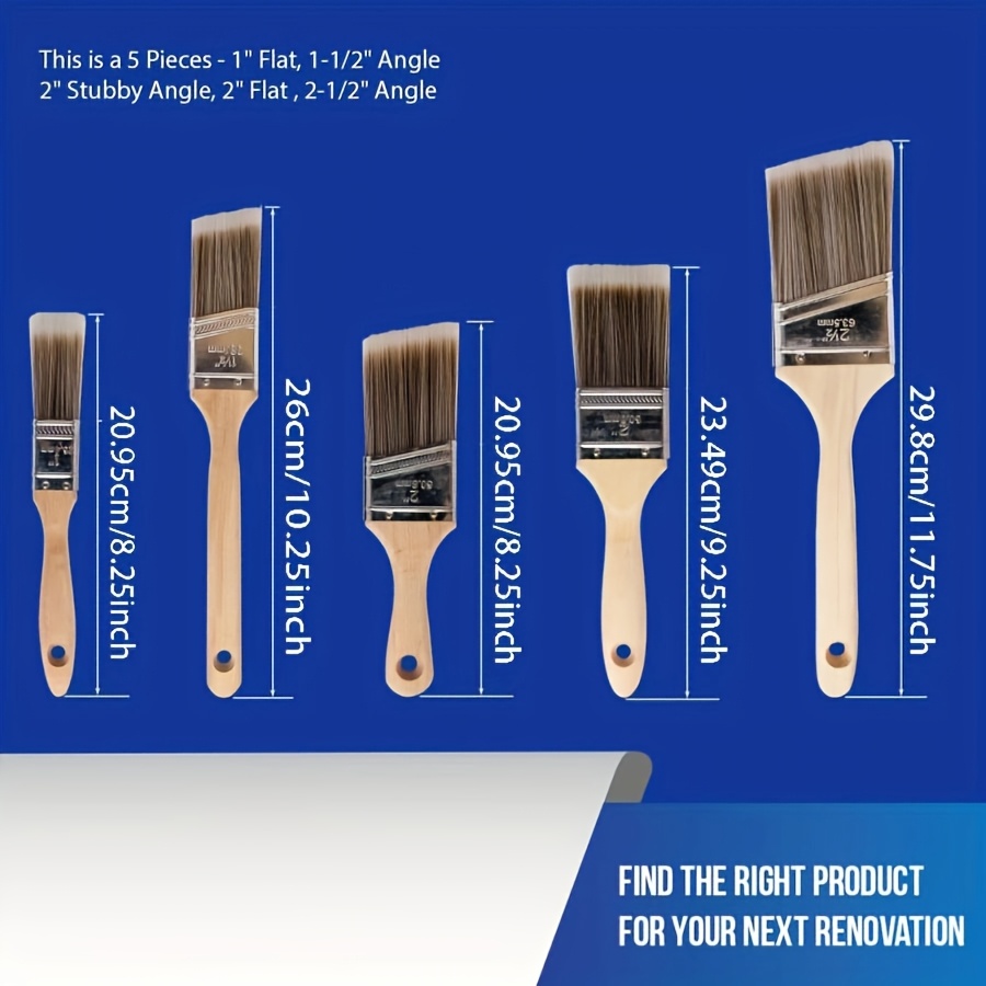 5 ชิ้นคุณภาพสูงแปรงทาสีแปรงบาร - Furniture Hardware Parts บทวิจารณ์และราคา