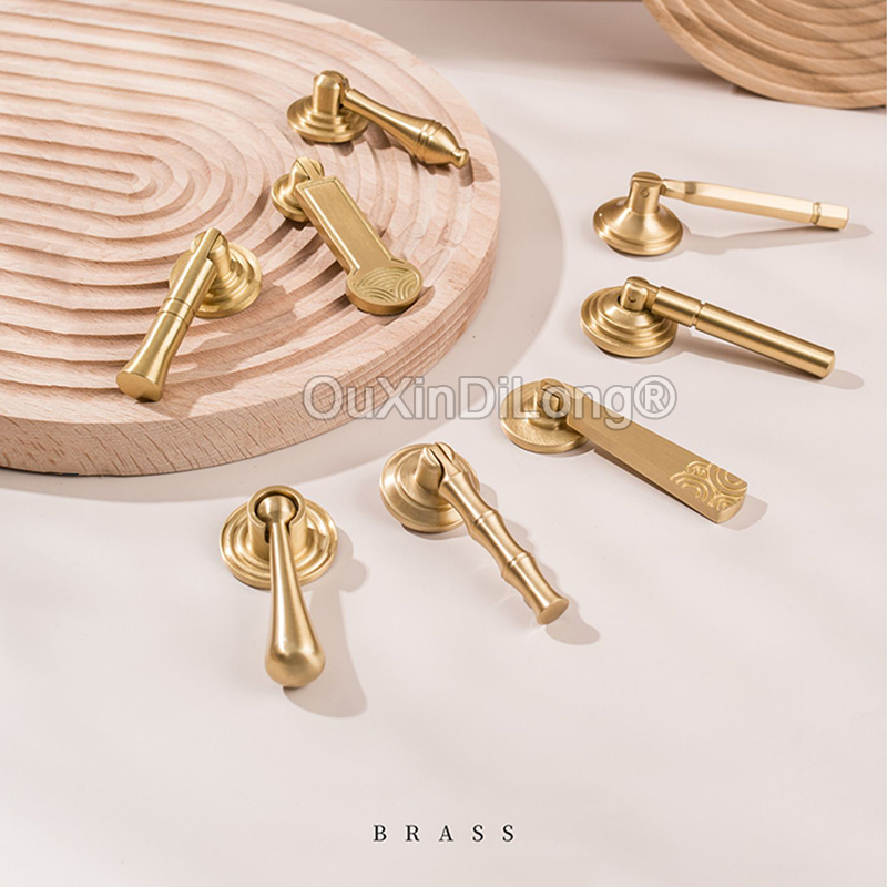 1PCS สไตล์จีนทองเหลืองด้ามจับร - Furniture Hardware Drop Pulls บทวิจารณ์และราคา