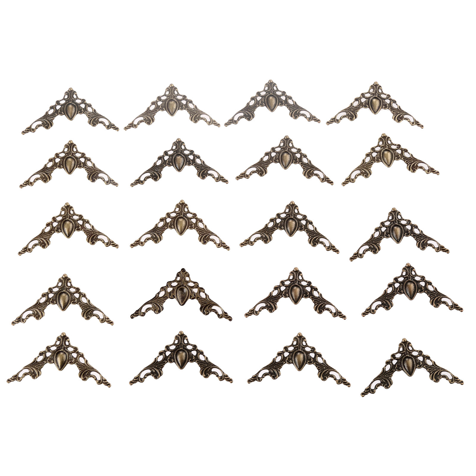 20Pcs VINTAGE กล่องวงเล็บมุมโบ - Furniture Hardware Photos บทวิจารณ์และราคา