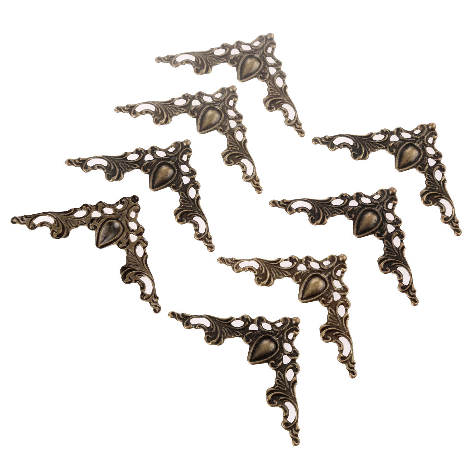 20Pcs VINTAGE กล่องวงเล็บมุมโบ - Furniture Hardware Photos บทวิจารณ์และราคา