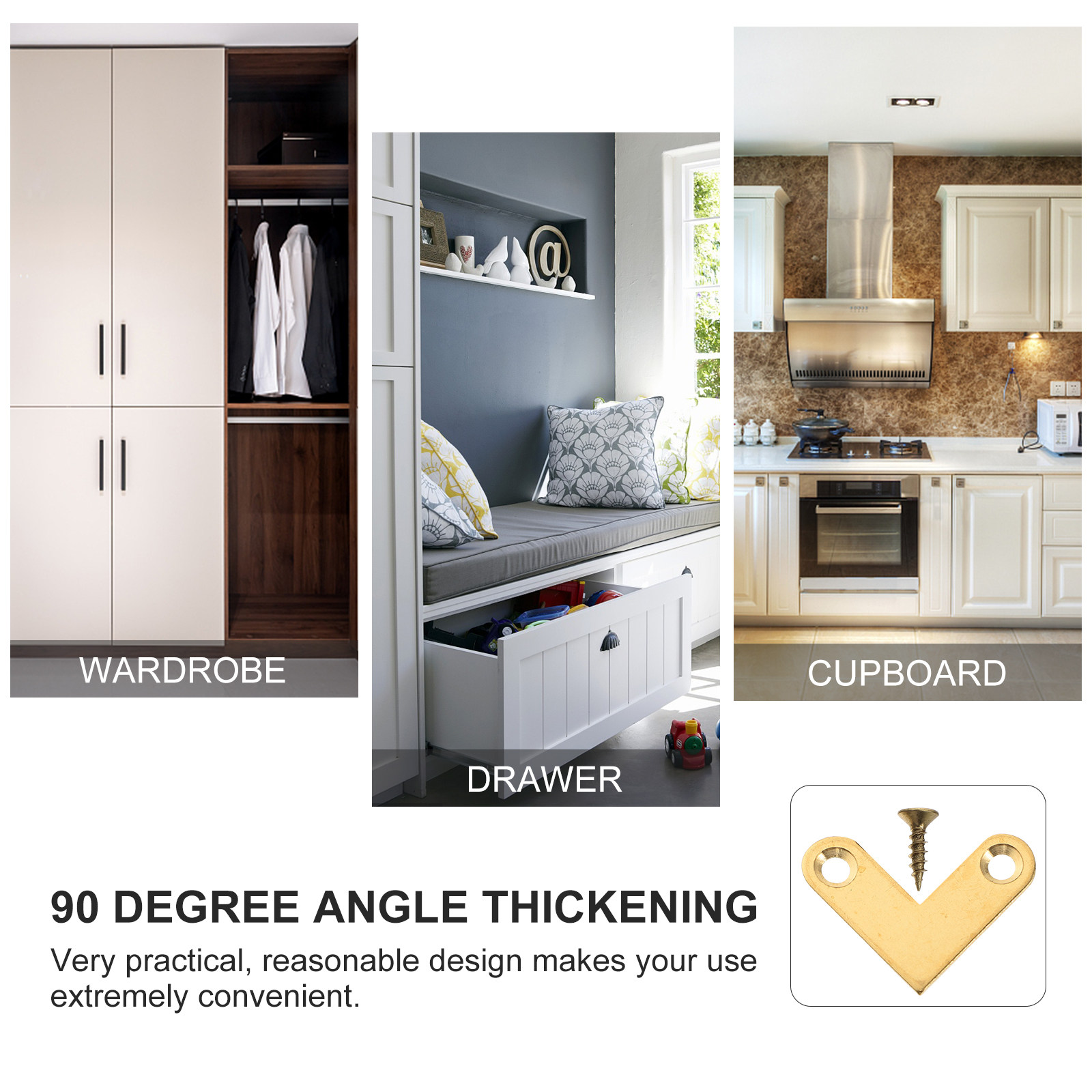 ขายึดรูปตัว L แบบหนา 6 ชิ้น ทำ - Furniture Hardware Photos บทวิจารณ์และราคา