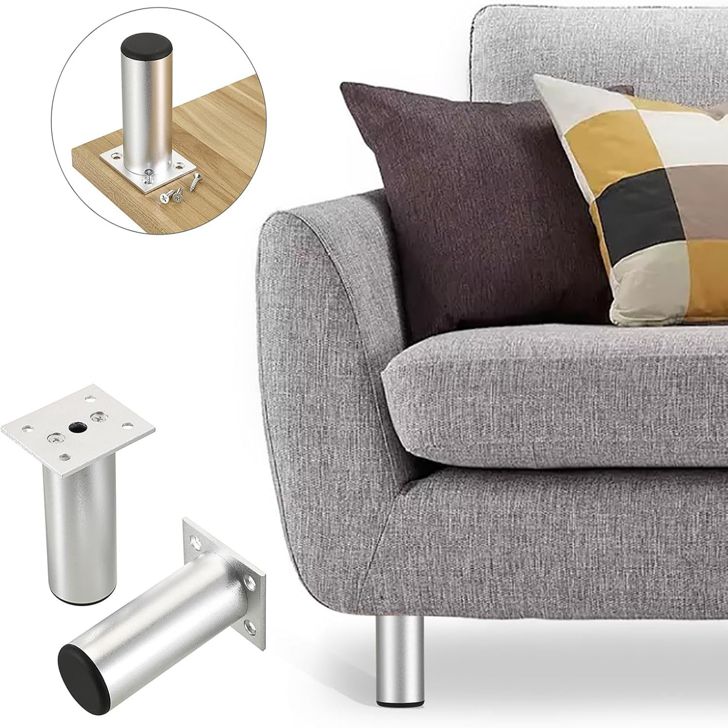 ขาเฟอร์นิเจอร์สแตนเลส 4 ชิ้น ข - Furniture Hardware Legs บทวิจารณ์และราคา