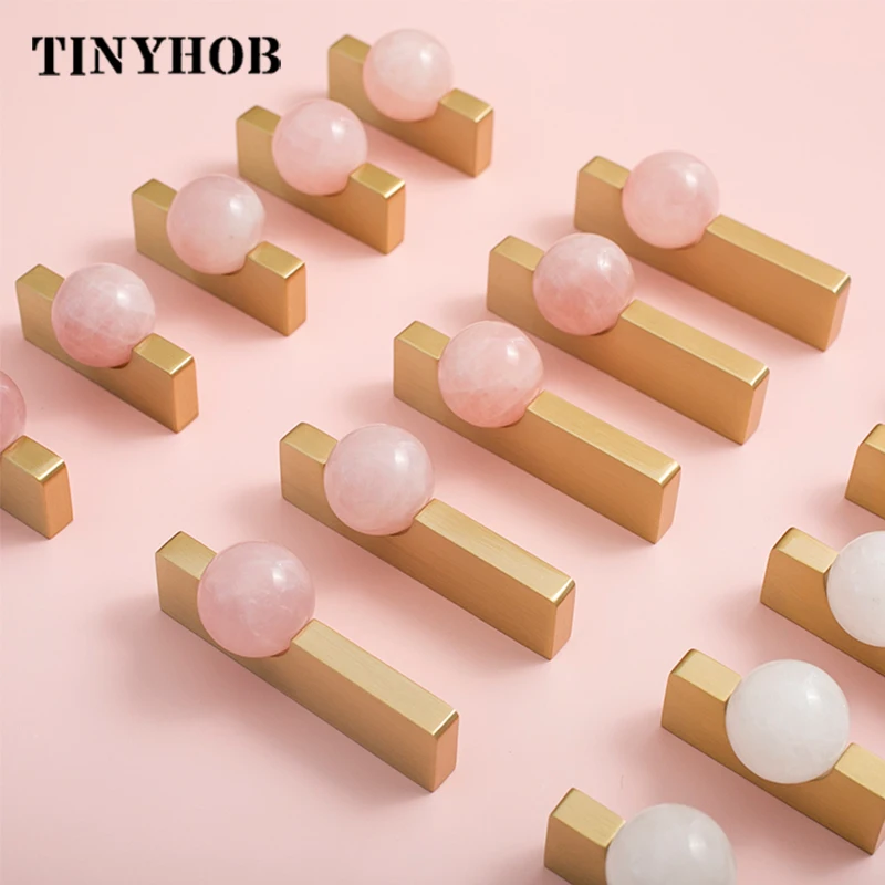 ลูกบอลคริสตัลสีขาว + ทองเหลือง - Furniture Hardware Drop Pulls บทวิจารณ์และราคา