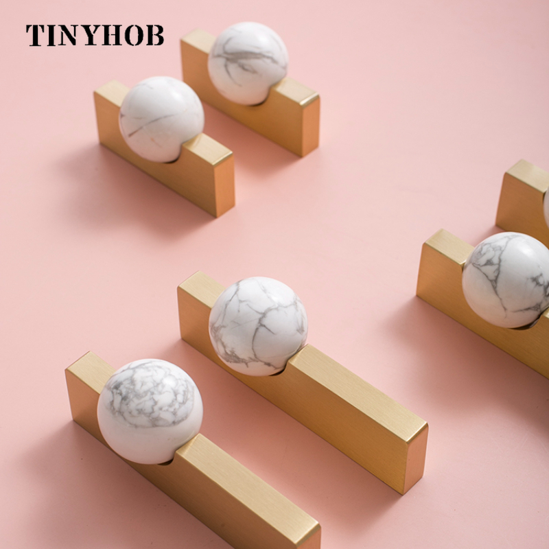 ลูกบอลคริสตัลสีขาว + ทองเหลือง - Furniture Hardware Drop Pulls บทวิจารณ์และราคา