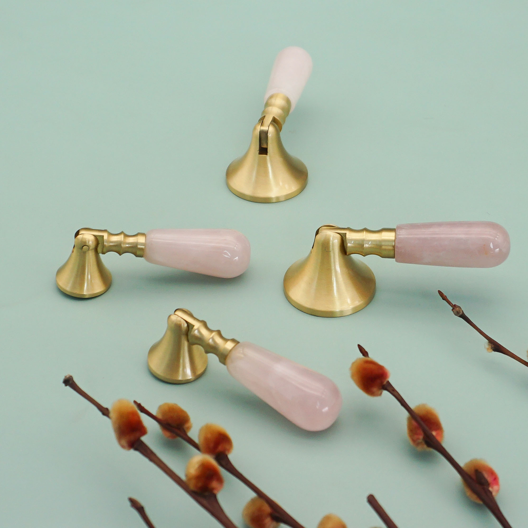 มือจับและมือจับประตูคริสตัลสีช - Furniture Hardware Drop Pulls บทวิจารณ์และราคา