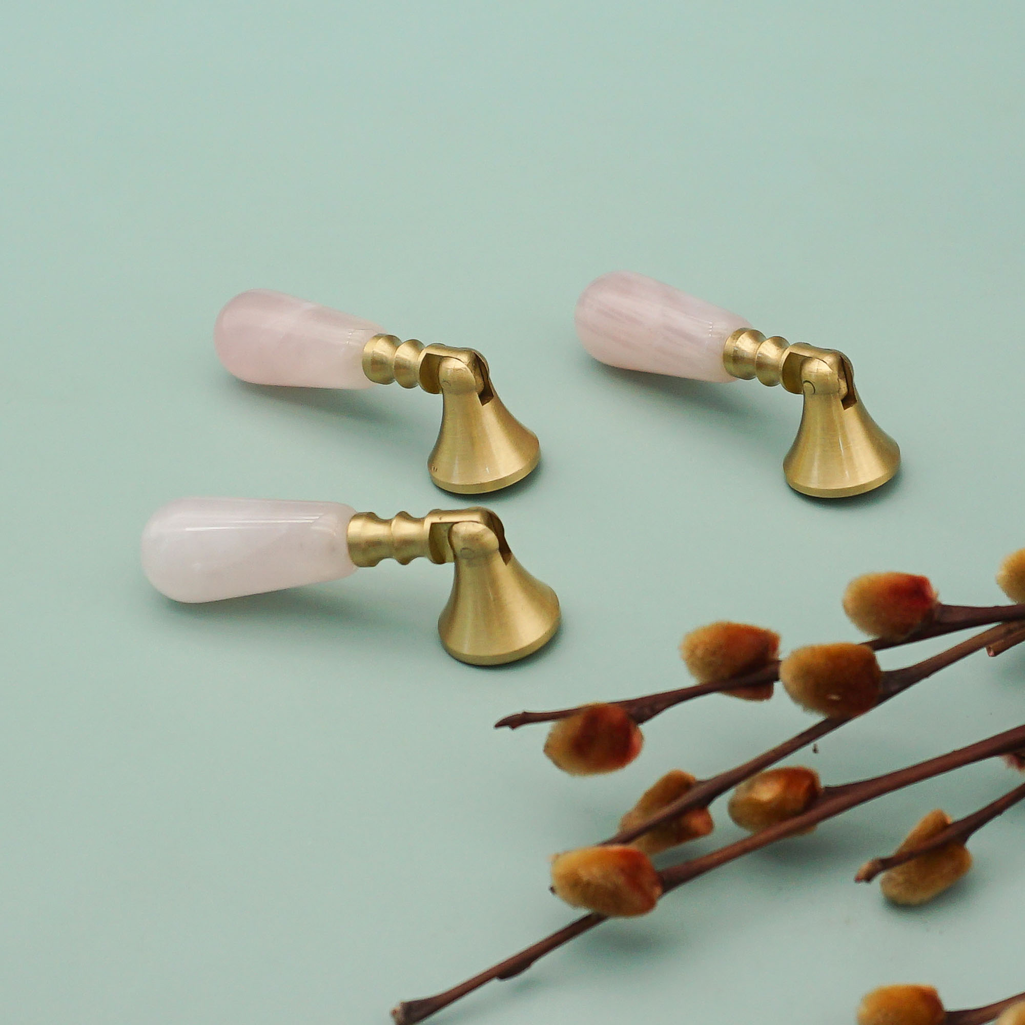 มือจับและมือจับประตูคริสตัลสีช - Furniture Hardware Drop Pulls บทวิจารณ์และราคา
