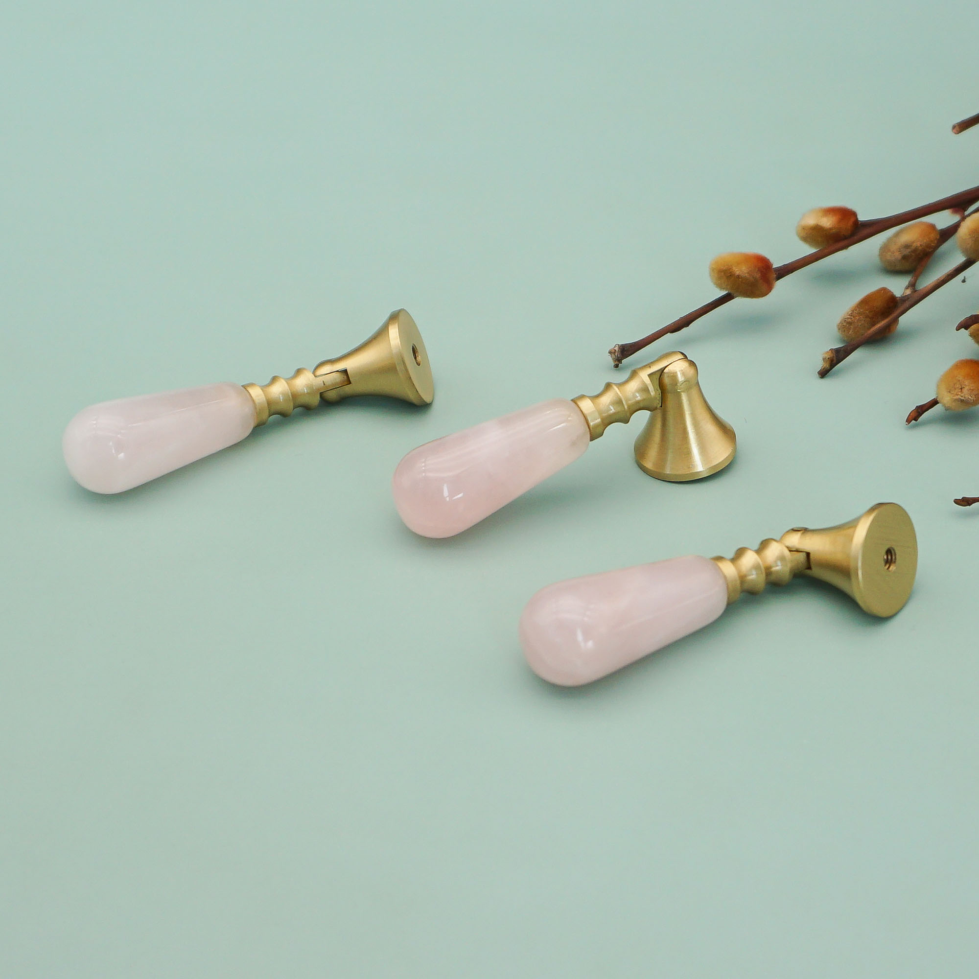 มือจับและมือจับประตูคริสตัลสีช - Furniture Hardware Drop Pulls บทวิจารณ์และราคา