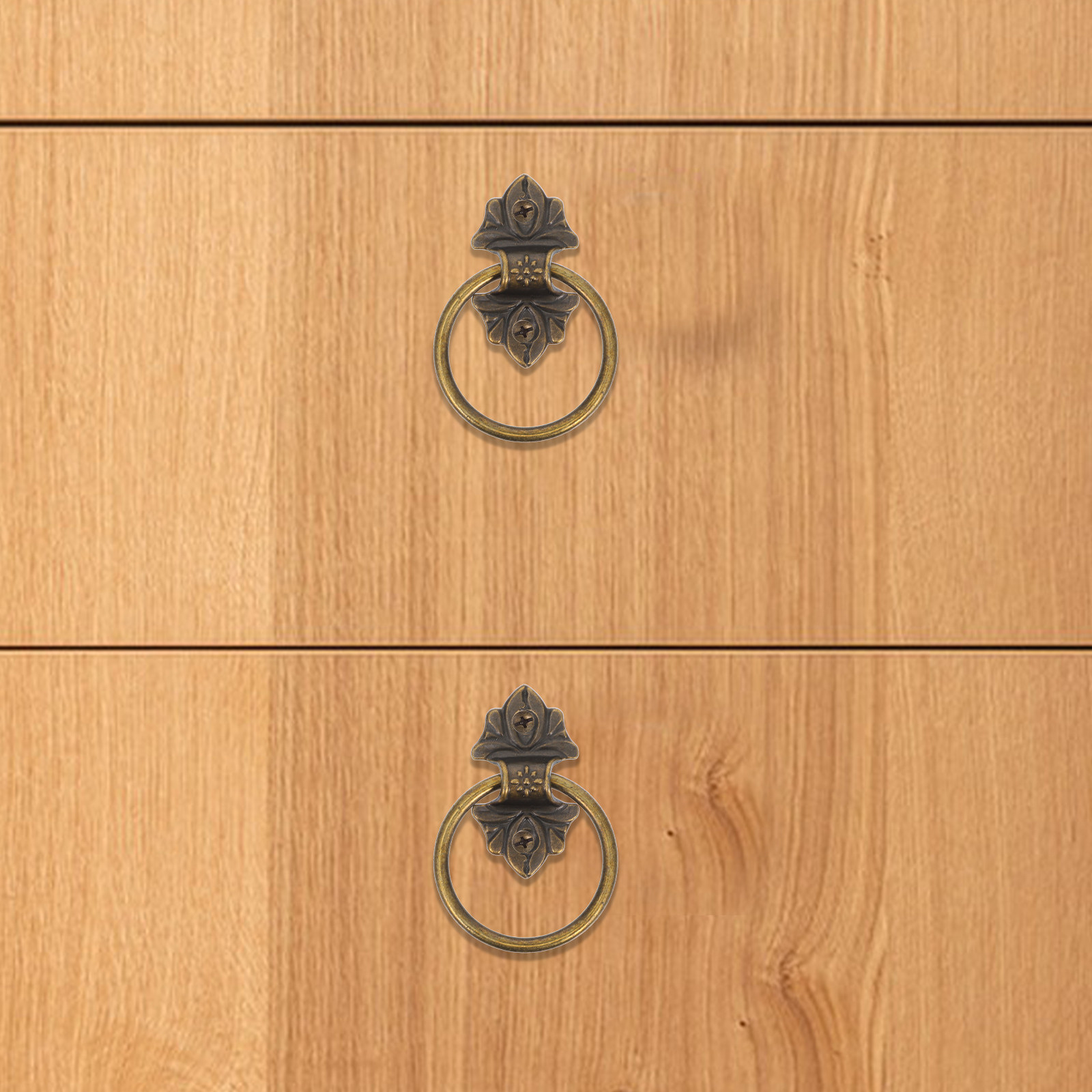 มือจับตู้แบบวงแหวนสไตล์เรโทร 2 - Furniture Hardware Drop Pulls บทวิจารณ์และราคา