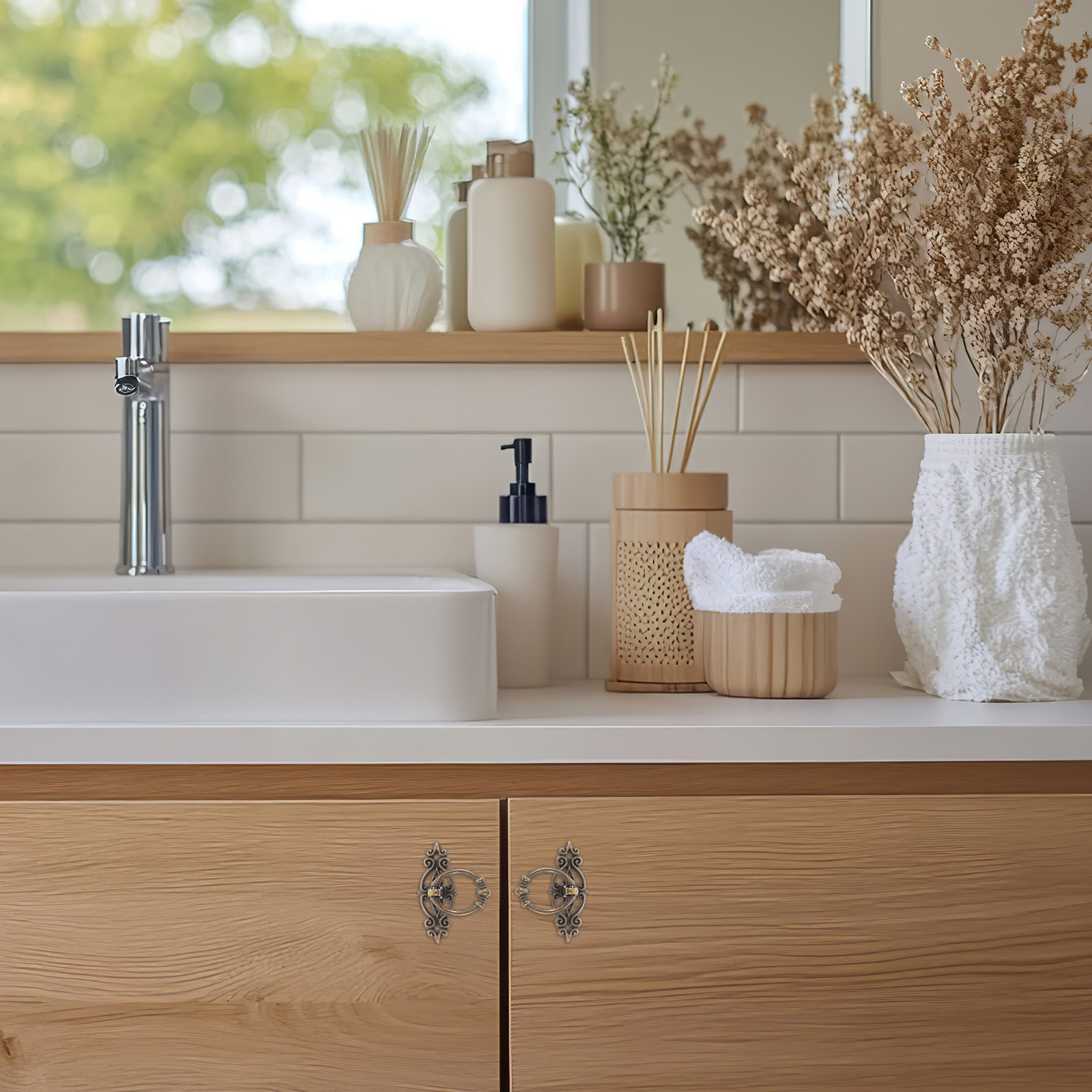 ชุดมือจับลิ้นชักแบบวินเทจ 6 ชิ - Furniture Hardware Drop Pulls บทวิจารณ์และราคา