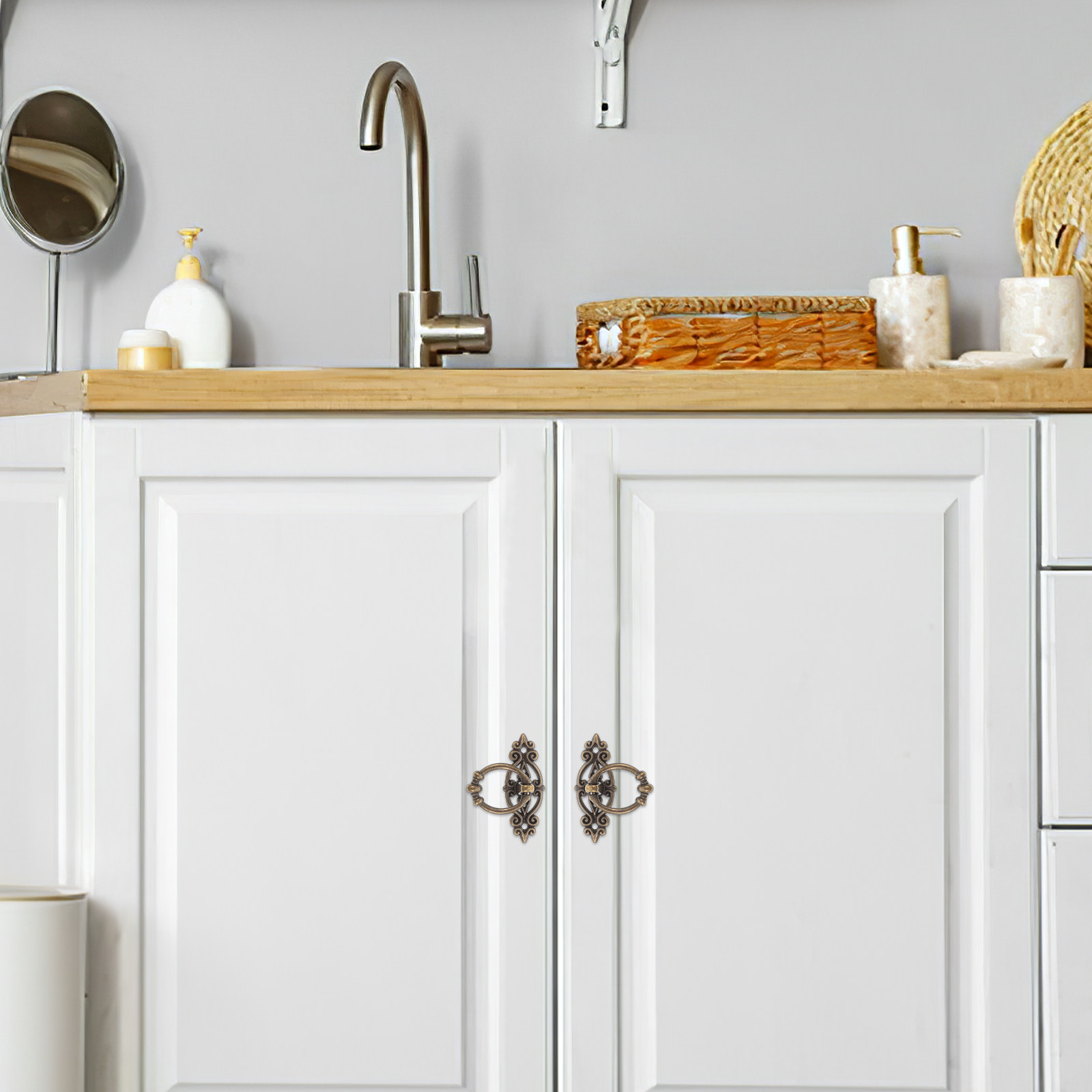 ชุดมือจับลิ้นชักแบบวินเทจ 6 ชิ - Furniture Hardware Drop Pulls บทวิจารณ์และราคา