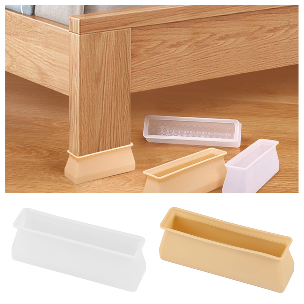 4PCS ซิลิโคนสี่เหลี่ยมผืนผ้าฟุ - Furniture Hardware Legs บทวิจารณ์และราคา